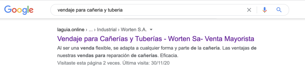 Google Search Worten Screenshot 